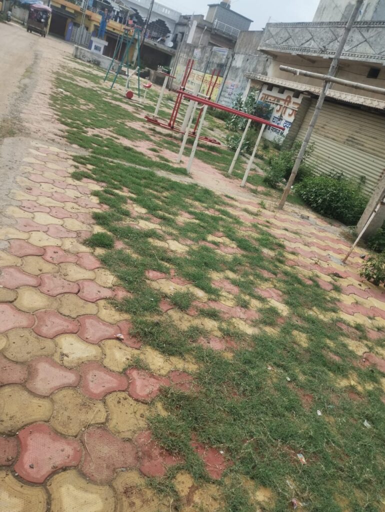 ठेकेदार का कारनामा:आठ लाख की पाथवे 6 माह भी नहीं टिकी 1 IMG 20250624 WA0011